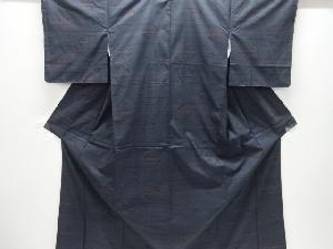 未使用品　抽象模様織出し本場泥大島紬着物（5マルキ）